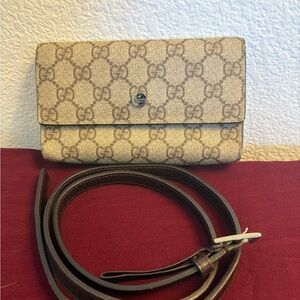 Gucci Beige Monogram Belt Bag